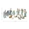 Glitzhome® 12 Piece Deluxe Blue Nativity Figurine Set